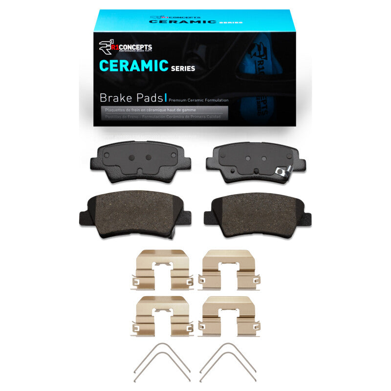 R1 11-25 Dodge Attitude (Mexico) Rear Ceramic Brake Pads & Hardware Kit