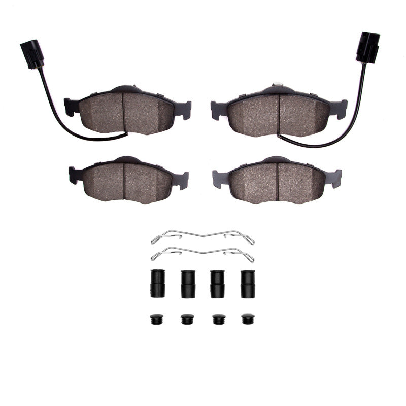 R1 98-04 Ford Contour Front Semi Met Pads & Hardware Kit