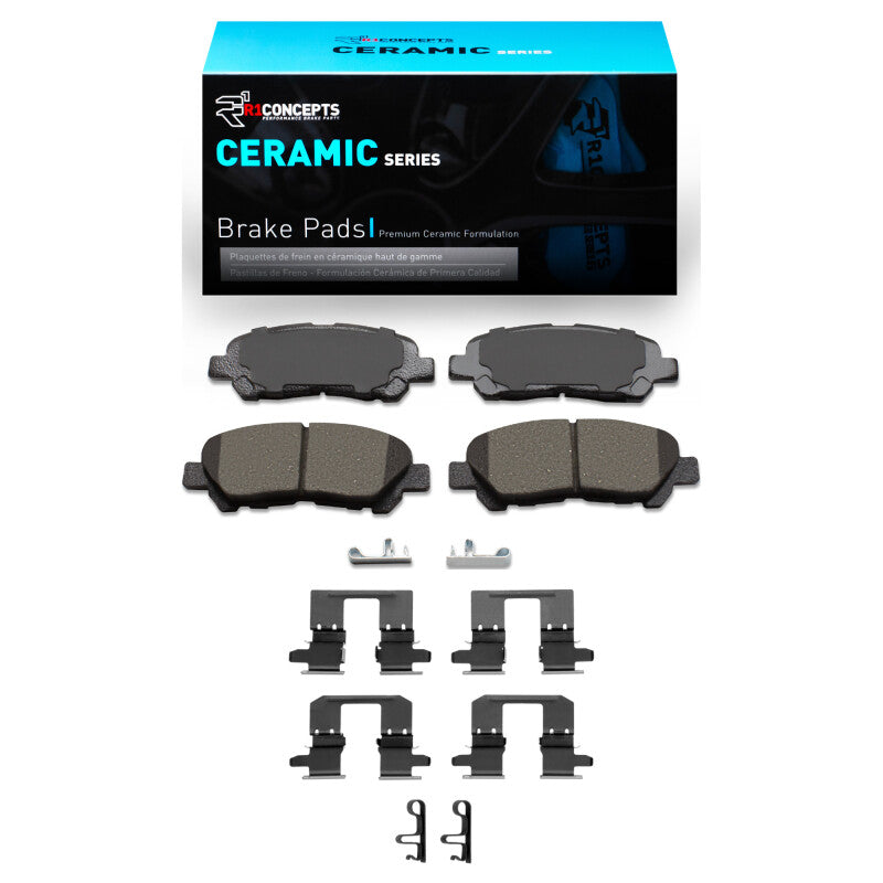 R1 08-13 Toyota Highlander Rear Ceramic Pads & Hardware Kit