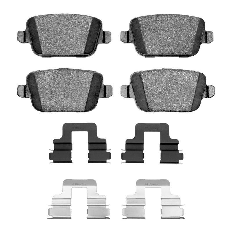 R1 07-10 Volvo S80 Rear Semi Met Pads & Hardware Kit
