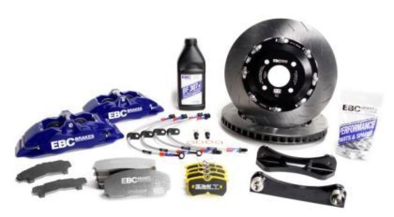 EBC Racing 93-02 Toyota Supra 3.0TT Blue Apollo-4 Calipers 330mm Rotors Front Big Brake Kit