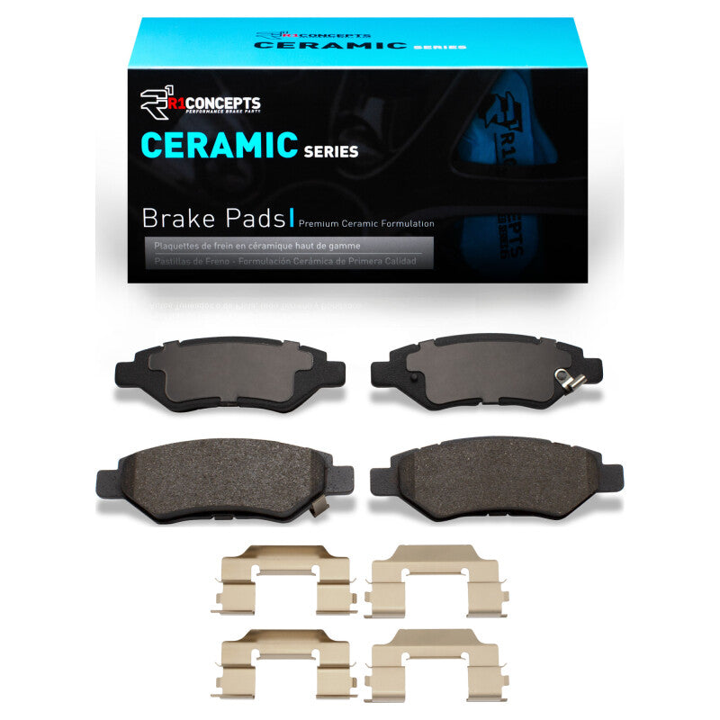 R1 08-16 Cadillac SRX Rear Ceramic Brake Pads & Hardware Kit