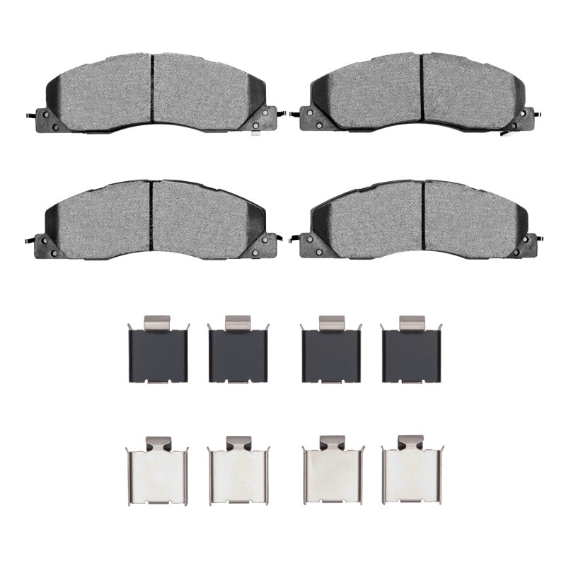 R1 09-18 Dodge Ram 2500 Front Semi Met Pads & Hardware Kit