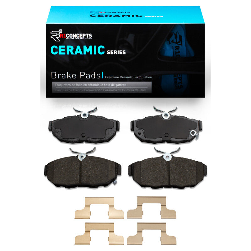 R1 05-14 Ford Mustang Rear Ceramic Brake Pads & Hardware Kit