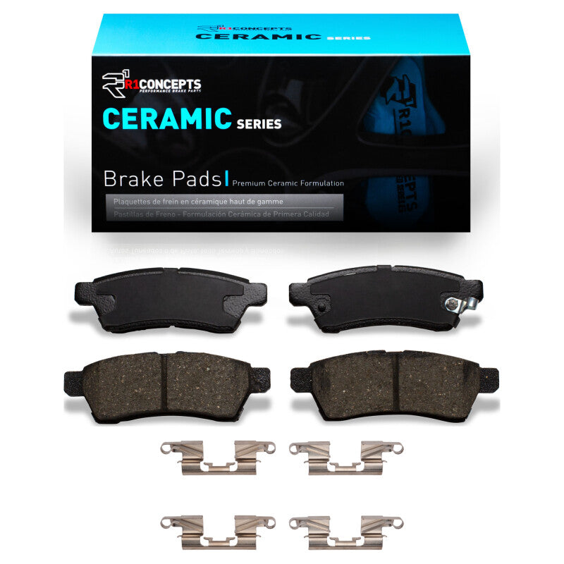 R1 2005-2025 Nissan Frontier Rear R1 Ceramic Pads & Hardware Kit