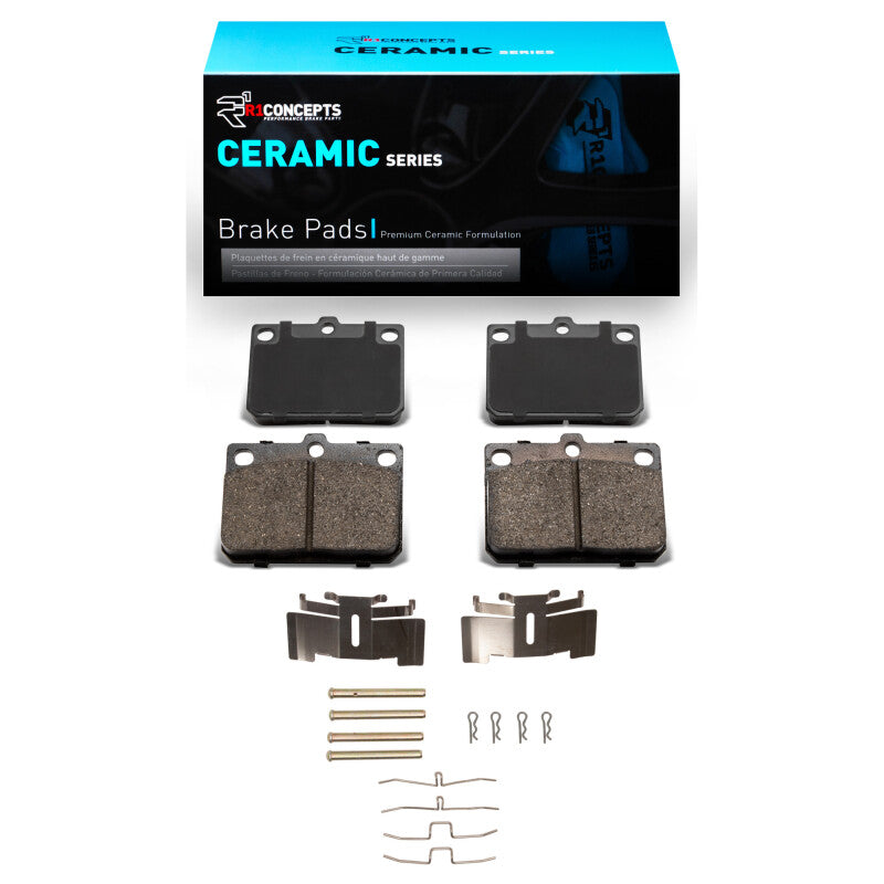 R1 74-87 Dodge Colt Front Ceramic Pads & Hardware Kit