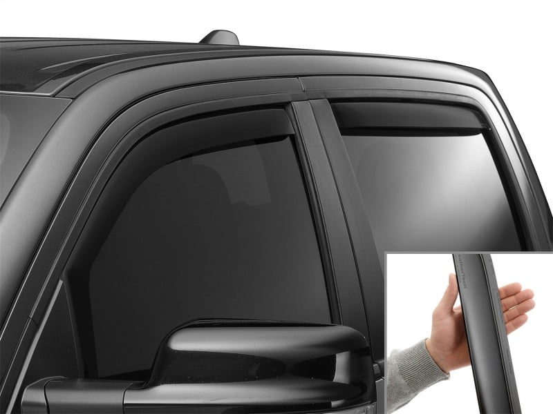 WeatherTech 19-26 Dodge Ram Truck Front Rear Front & Rear Side Window Deflectors - Matte Blk