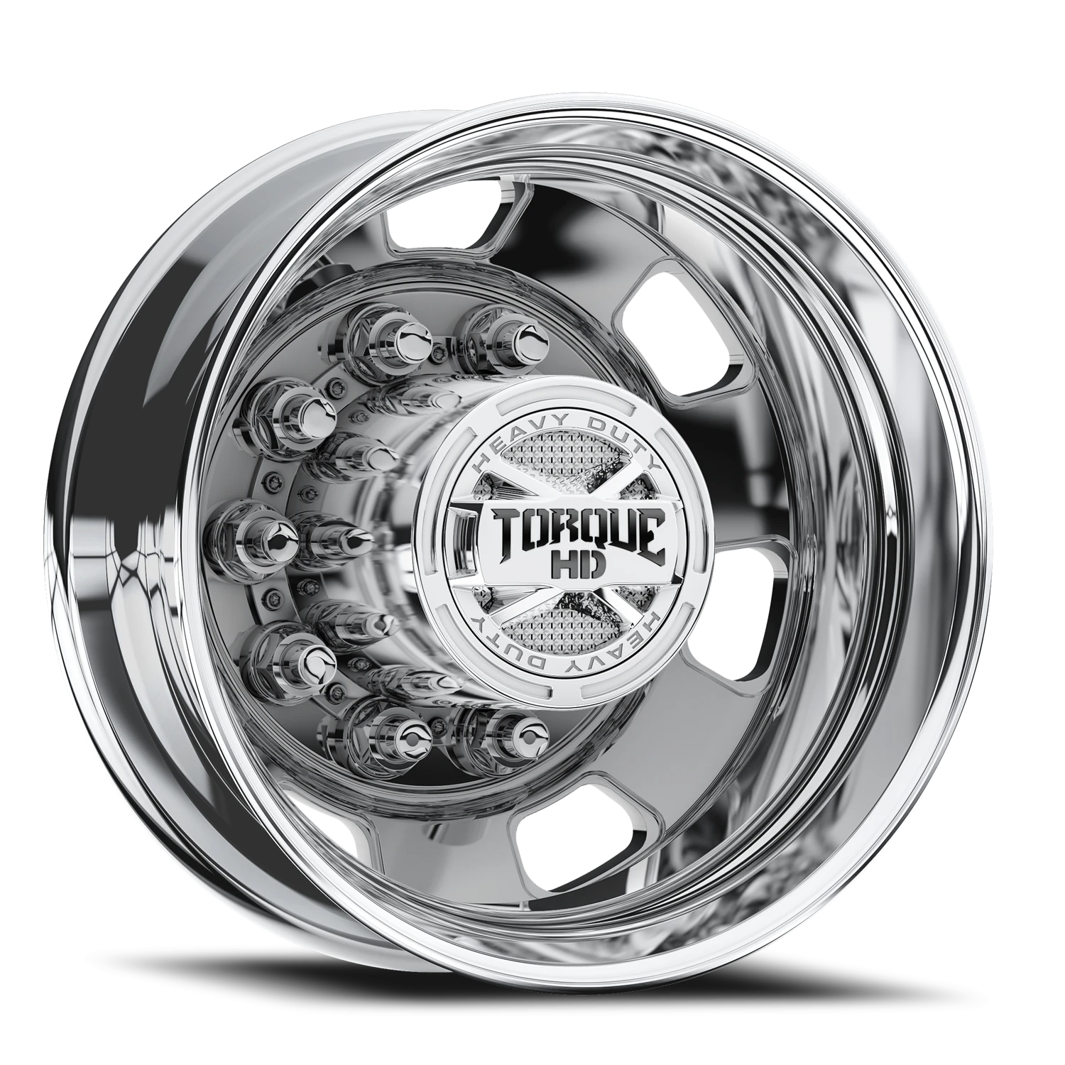 22.5x8.25 Torque HD TW642F Forged Luxe Polished 10x285.75 et-167 BS -1.7 CB 220.1 Flat Seat Drive