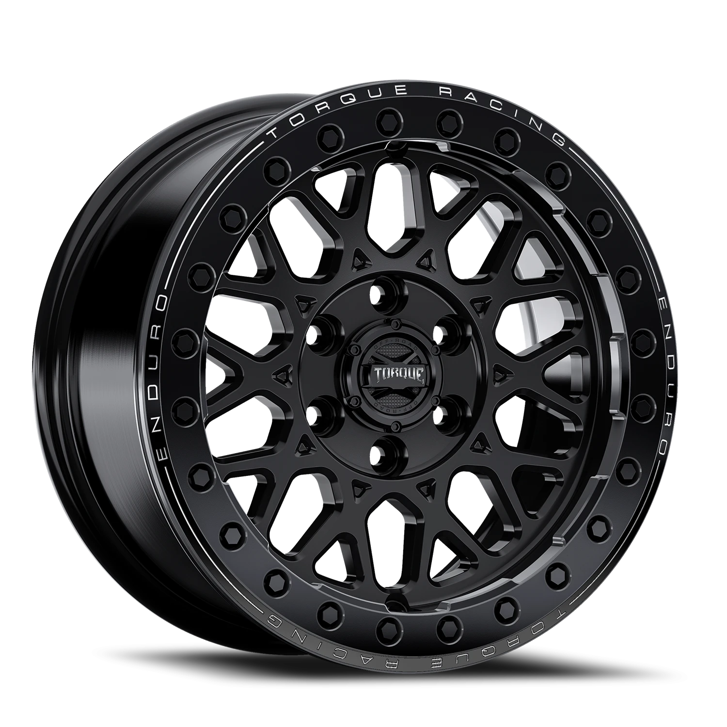 17x8 Torque TW340F Forged Enduro Satin Black 6x130 et+29 BS 5.65 CB 84.1 R14 Radius Seat Square Beadlock Ready