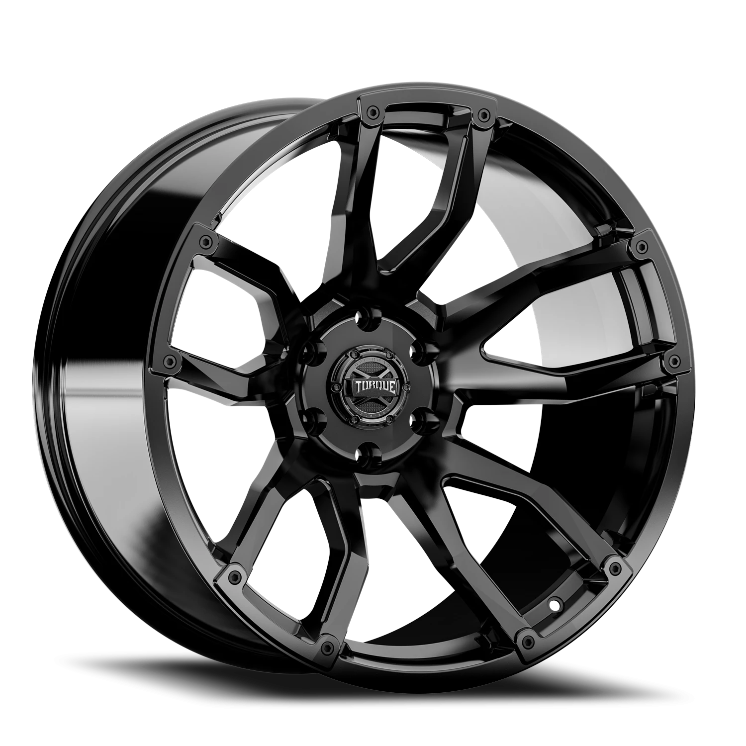 22x10 Torque TW403C Impact Gloss Black 5x127 et-18 BS 4.5 CB 71.5 Conical Seat Square