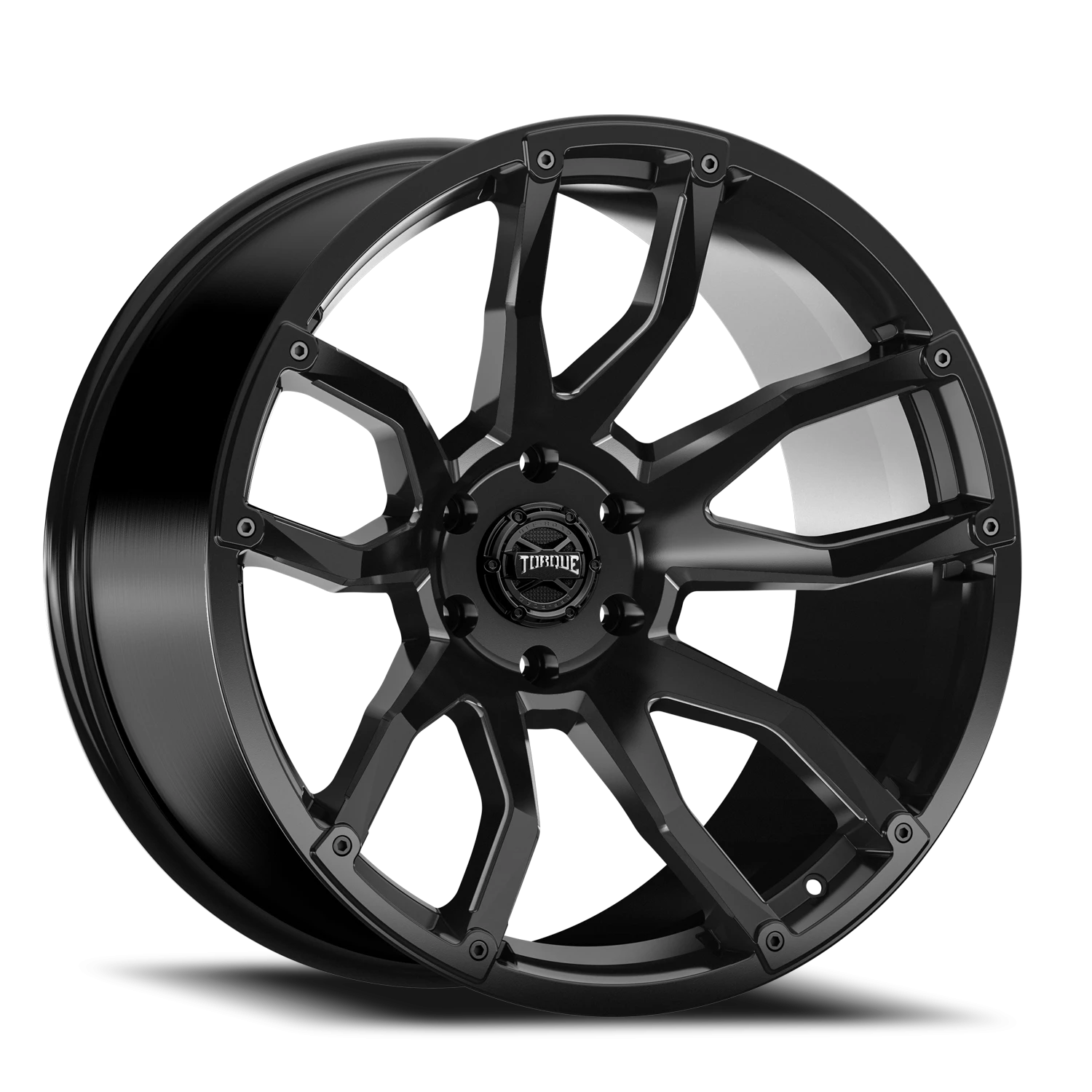 20x10 Torque TW403C Impact Satin Black 5x127 et-18 BS 4.76 CB 71.5 Conical Seat Square