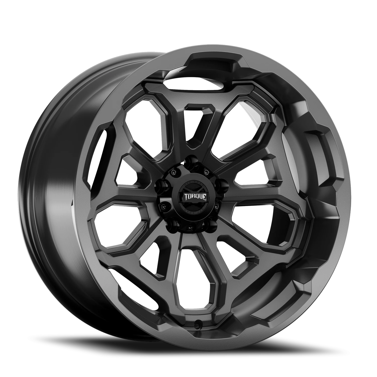 20x10 Torque TW404C Overdrive Satin Black 5x127 et-18 BS 4.76 CB 71.5 Conical Seat Square