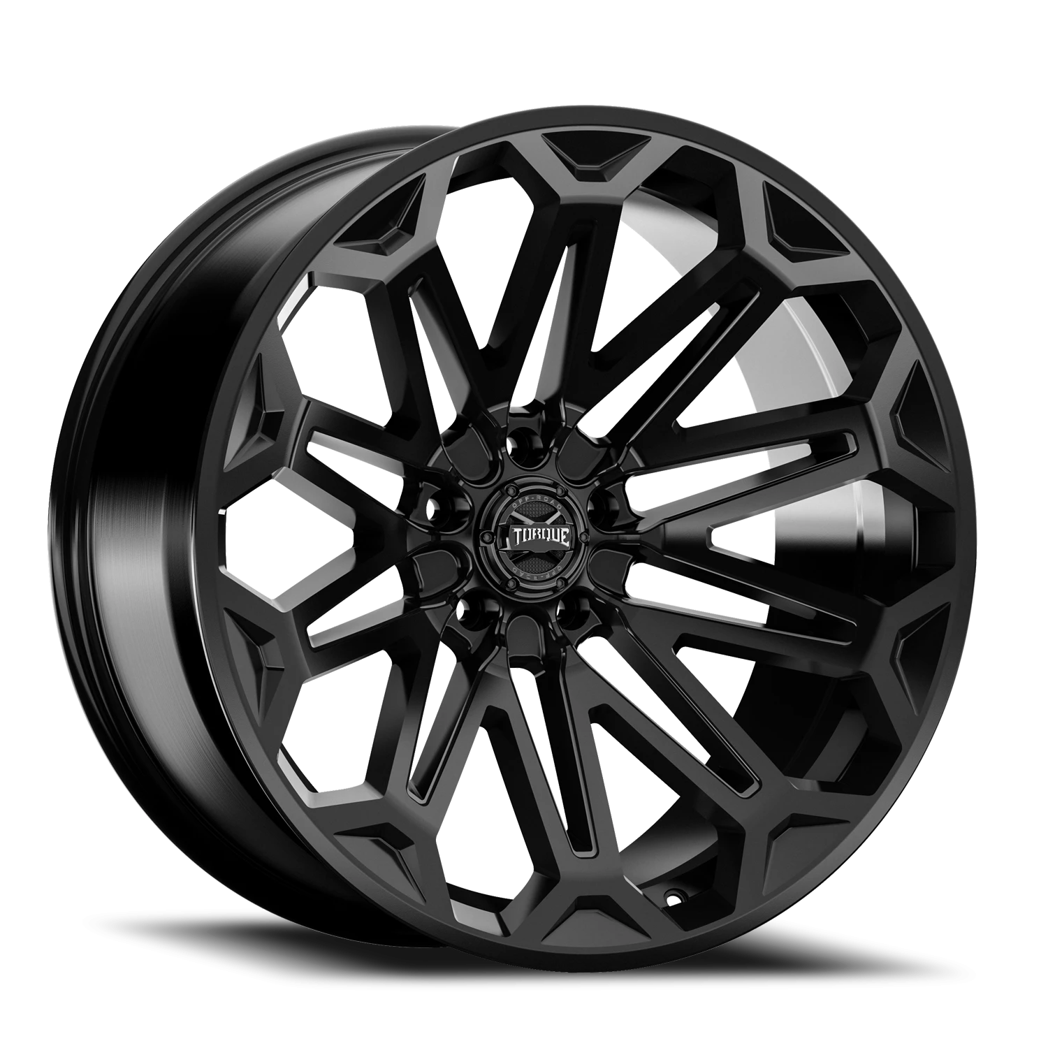 22x10 Torque TW406C Xcelerate Satin Black 5x127 et-18 BS 4.75 CB 71.5 Conical Seat Square