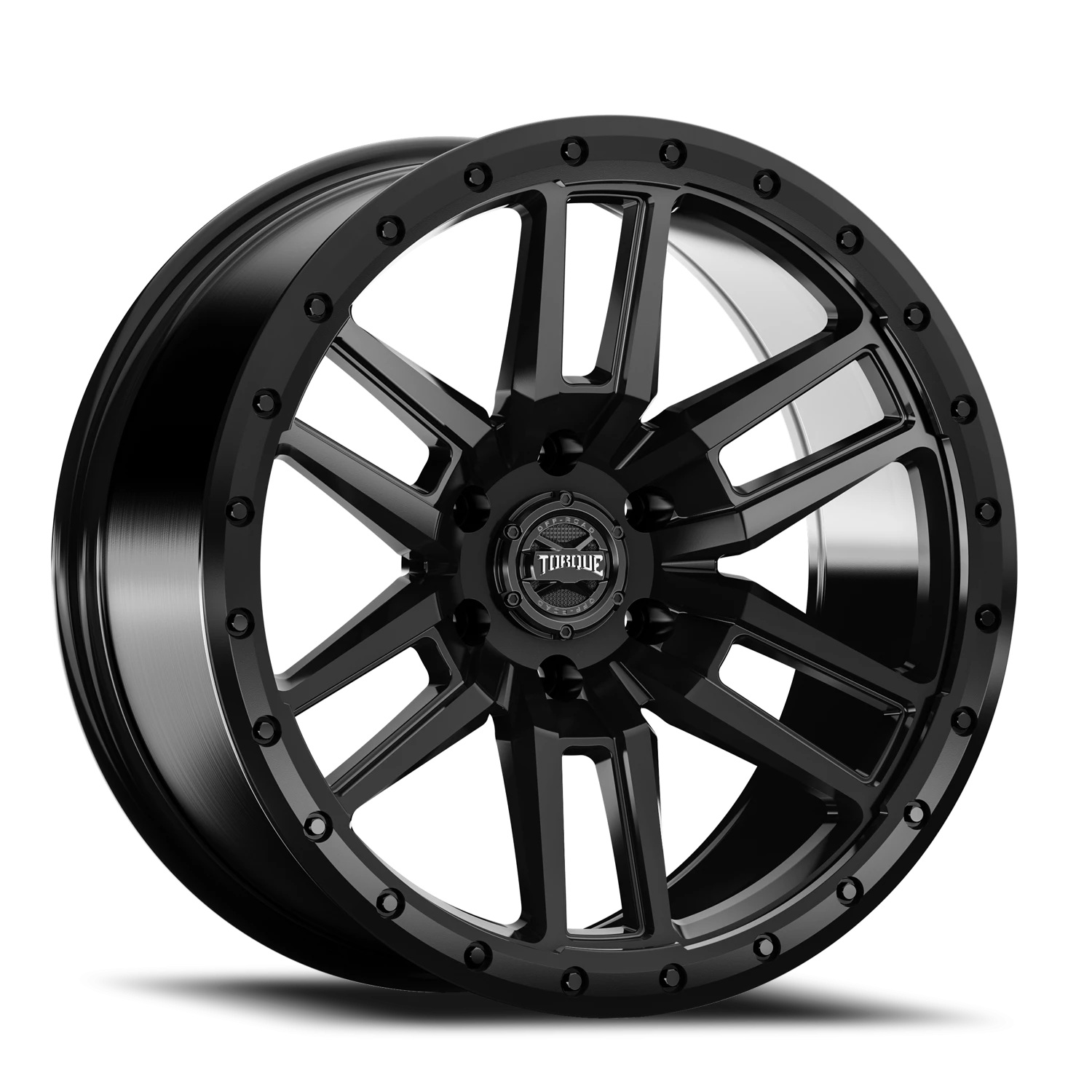 17x9 Torque TW411C Pritchett Satin Black 6x139.7 et00 BS 5 CB 93.1 Conical Seat Square