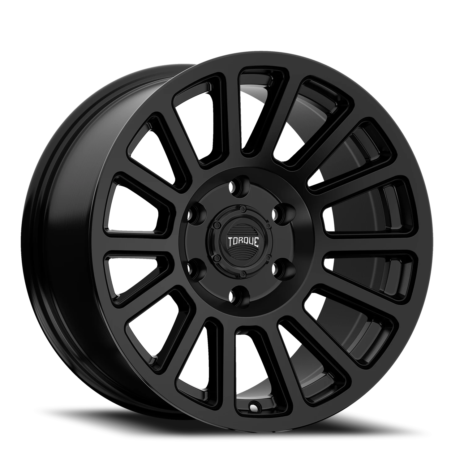 17x8.5 Torque TW413R Trek Satin Black 5x127 et-12 BS 4.25 CB 71.5 Conical Seat Square