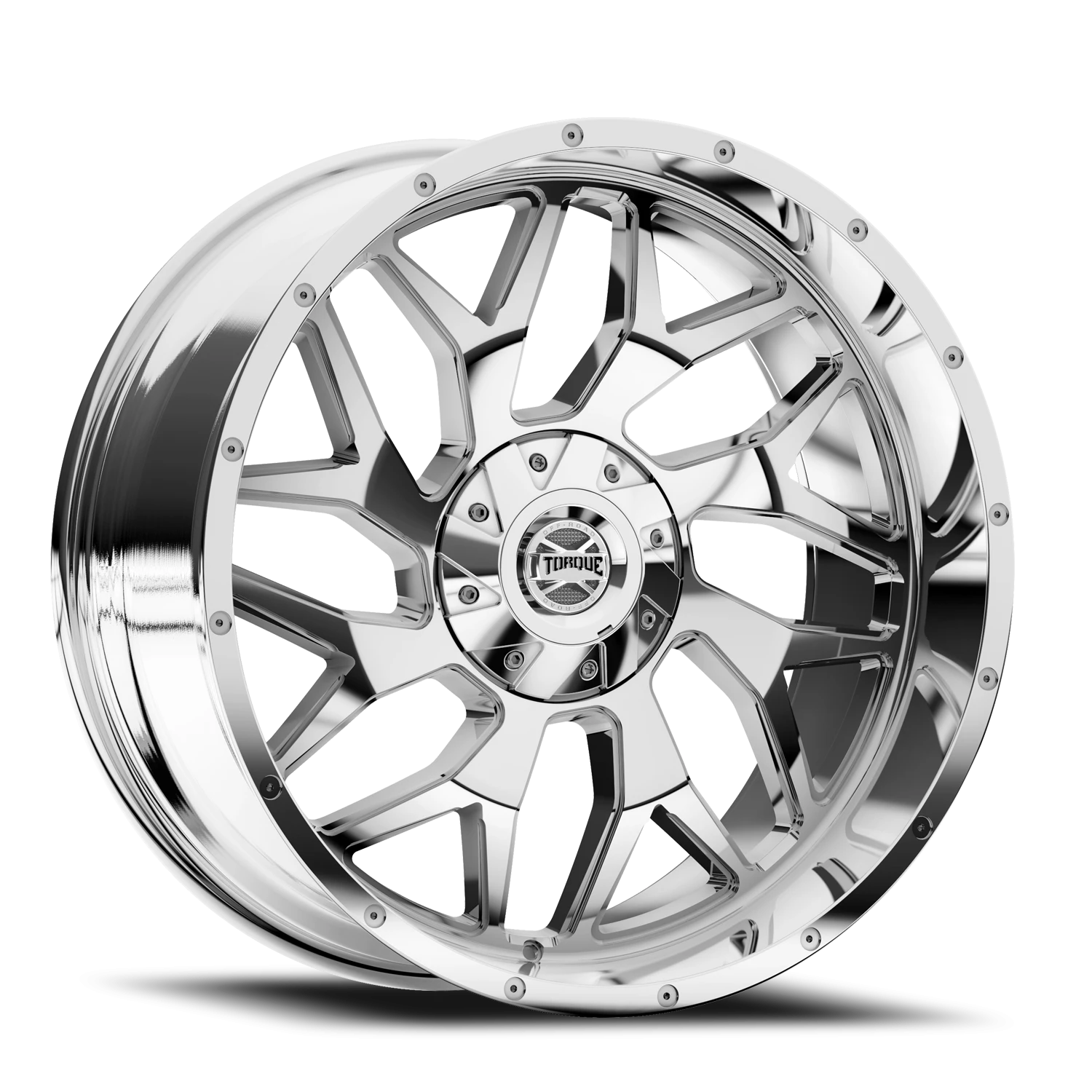 20x9 Torque TW427C Vortex Chrome 6x135/139.7 et-12 BS 4.5 CB 87.1 Conical Seat Square
