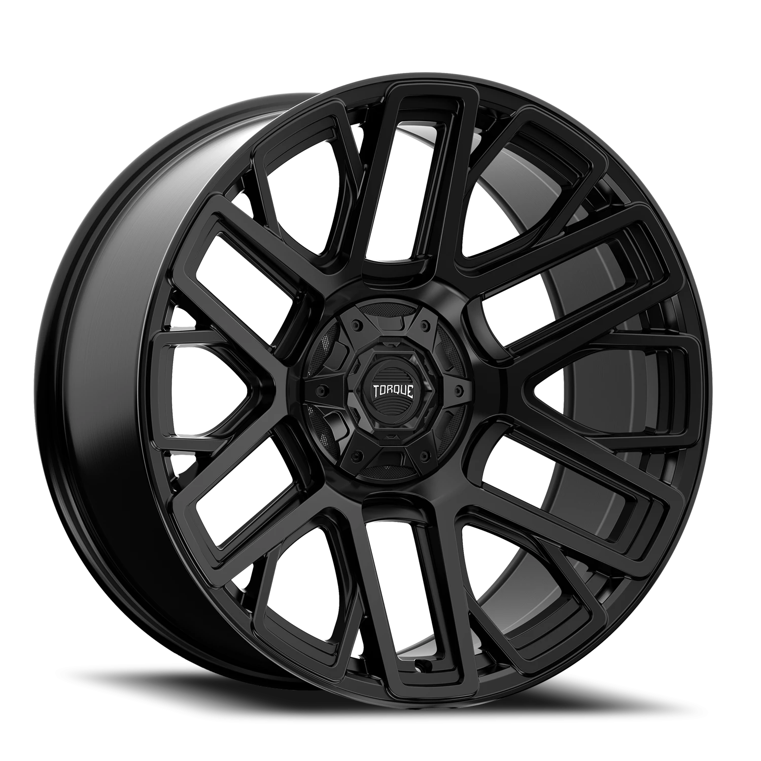 22x10 Torque TW428C Slope Satin Black 6x135/139.7 et-18 BS 4.76 CB 87.1 Conical Seat Square