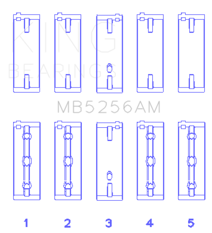 King Engine Bearings Hyundai 2.0L G4GC Main Bearing Set - Size STD