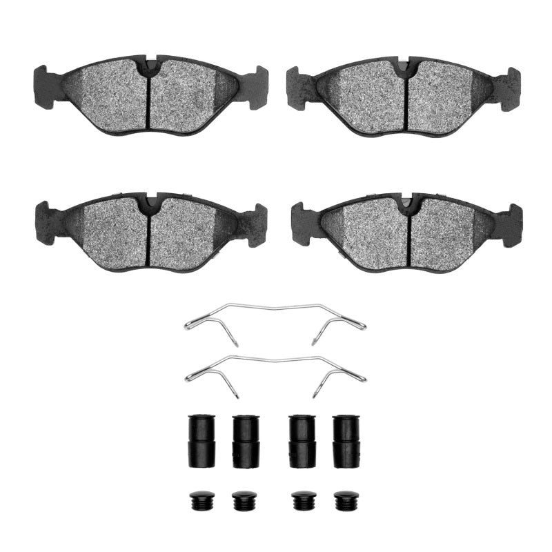 R1 88-98 Saab 9000 Front Semi Met Pads & Hardware Kit