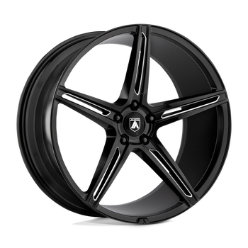 Asanti Black Label ABL-23 SIGMA 22X9 GLOSS BLACK W/ CHROME LIP 5X114.3 Wheel