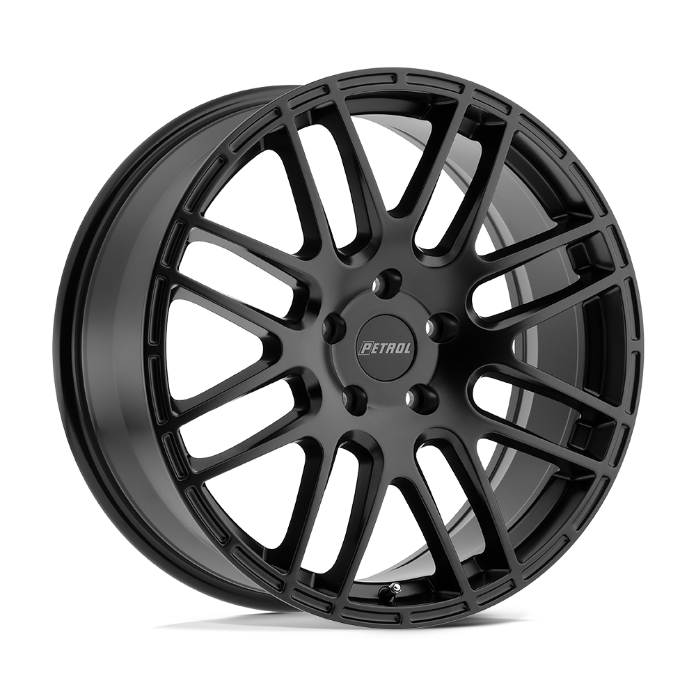 Wheel Pros P6A 17X7.5 GLOSS BLACK W/ MACH CUT FACE 5X112 Wheel