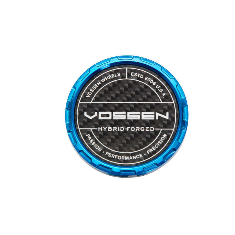 Vossen HF Carbon Billet Sport Cap 2.0 - Large (VHFL) - Transparent Blue - Twill Weave (Gloss)