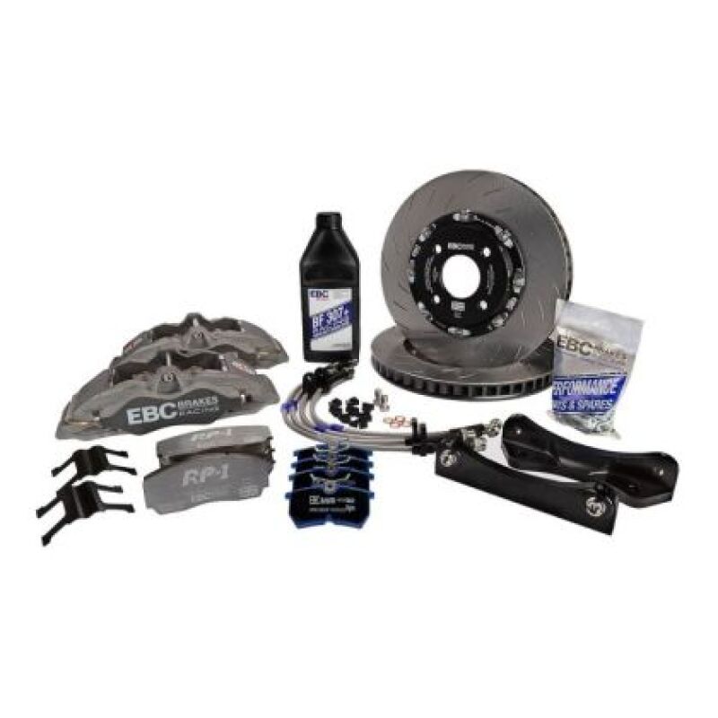 EBC Racing 09-18 Audi A6 2.0T Anodized Apollo-6 Calipers 380mm Rotors Front Big Brake Kit