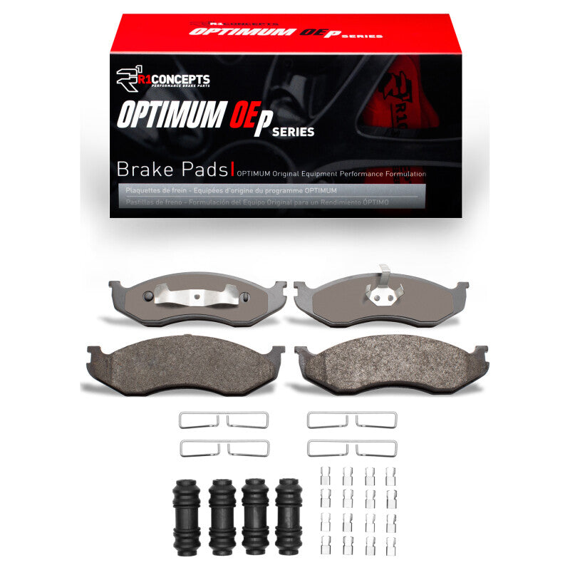 R1 1990-2006 Jeep COMANCHE Front R1 Optimum OE Pads & Hardware Kit