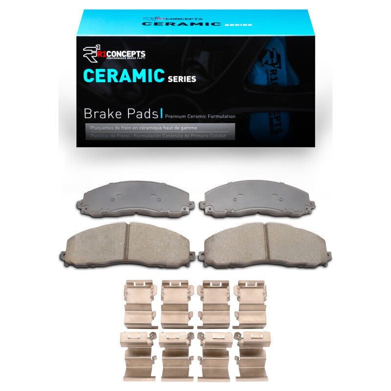 R1 11-22 Ford F-250 4WD (Super Duty) Front Ceramic Pads & Hardware Kit