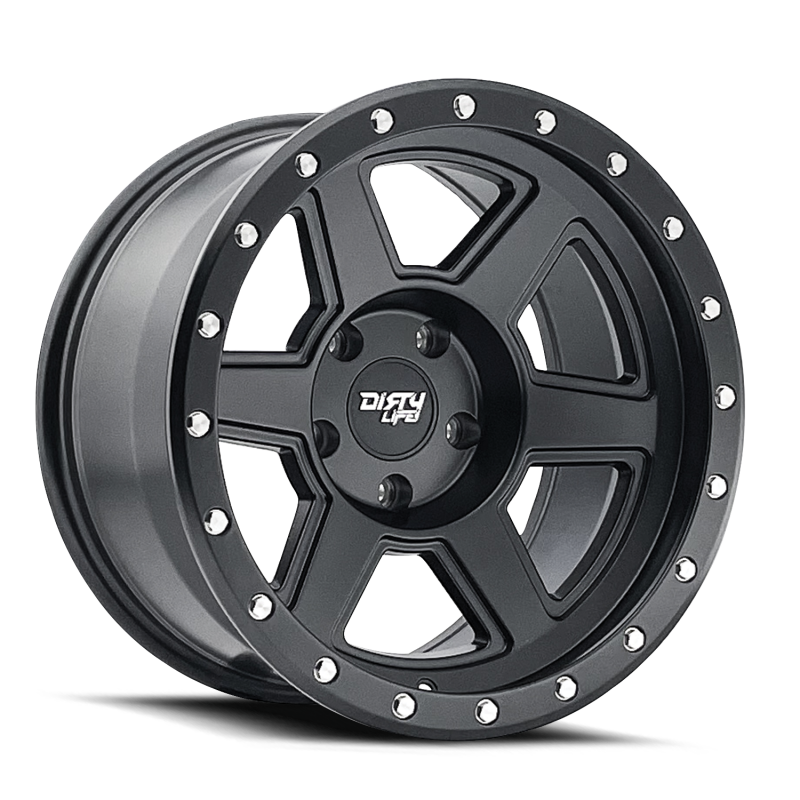 Dirty Life Compound 9315 20x10 / 6-135 BP / -25mm Offset / 87.1mm Hub Matte Black Wheel