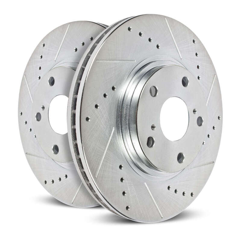 Power Stop 22-25 Rivian R1T Front Drilled & Slotted Rotor - Pair