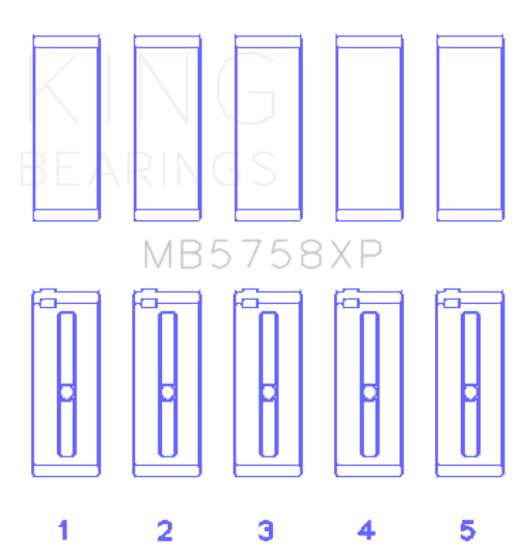 King Engine Bearings Peugeot EP6 1.6L/BMW N14B16C Main Bearing Set - Size STD