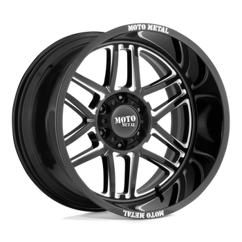 Moto Metal MO970 18X9 GLOSS BLACK W/ SPOT MILLED LIP 6X135/6X139.7 Wheel