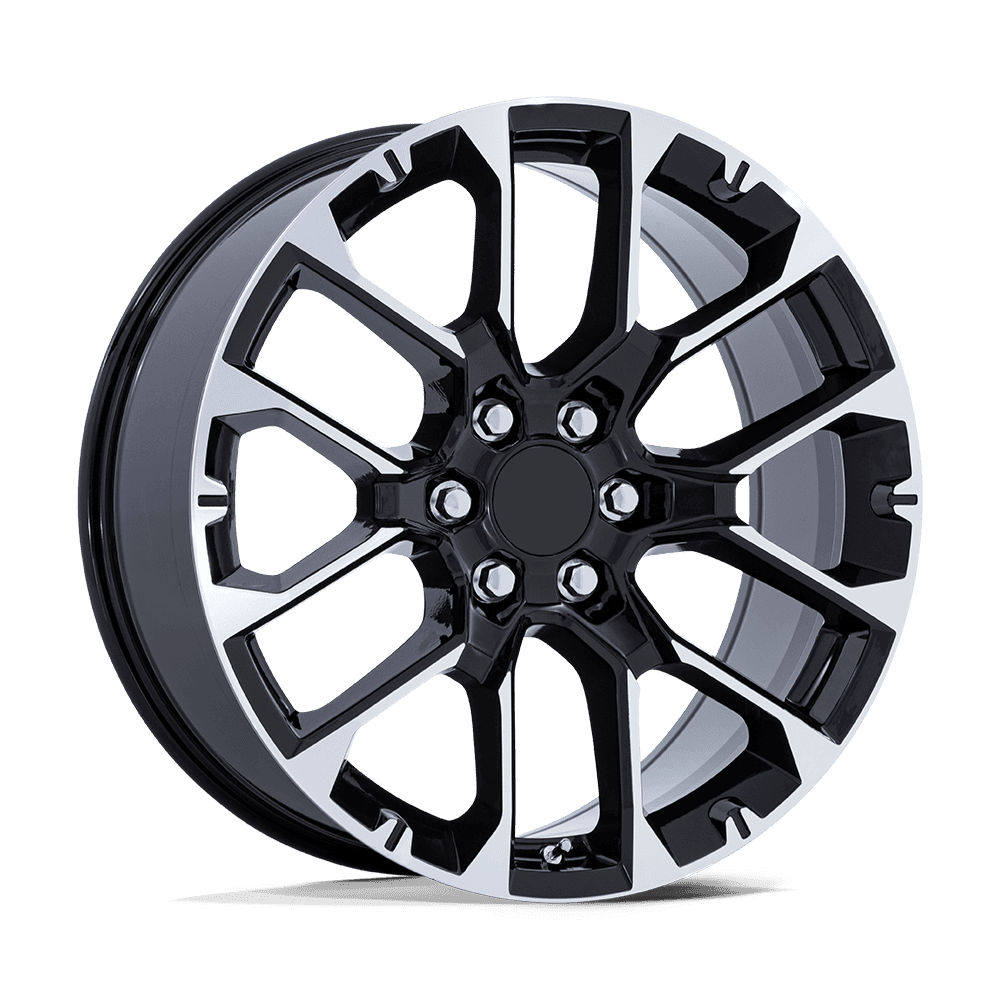 Wheel Pros PR224 22X9 GLOSS BLACK W/ MACHINED FACE 6X139.7 Wheel