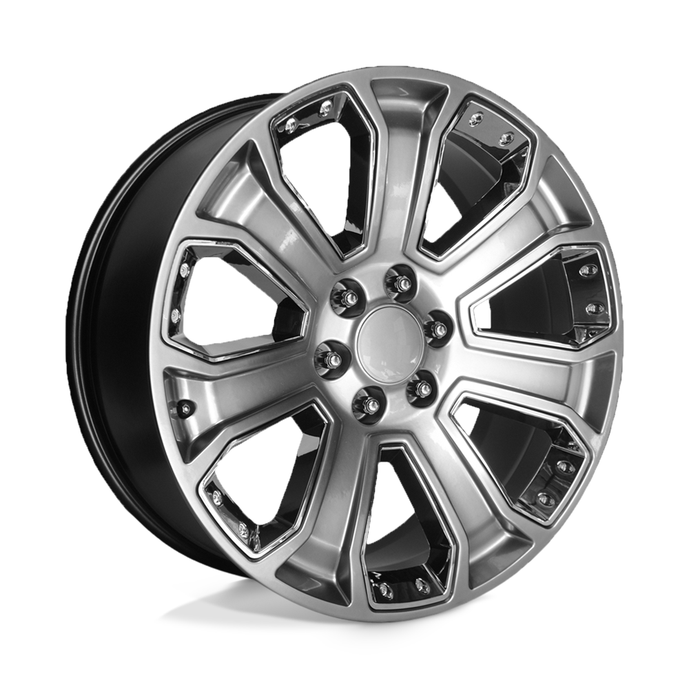 Wheel Pros PR113 22X9 HYPER SILVER DARK W/ ACCENTS 6X139.7 Wheel