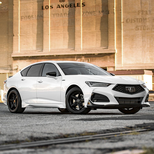 Wheel Pros LAUNCH 19X9.5 MATTE BLACK W/ GLOSS BLACK LIP 5X112 Wheel